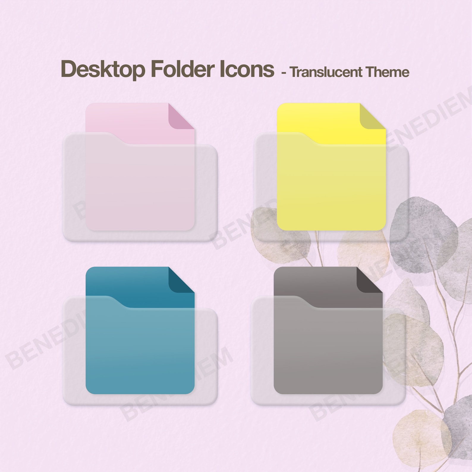 25 Desktop Folder Icons, Mac | PC Folder Icons , Desktop Aesthetic ...