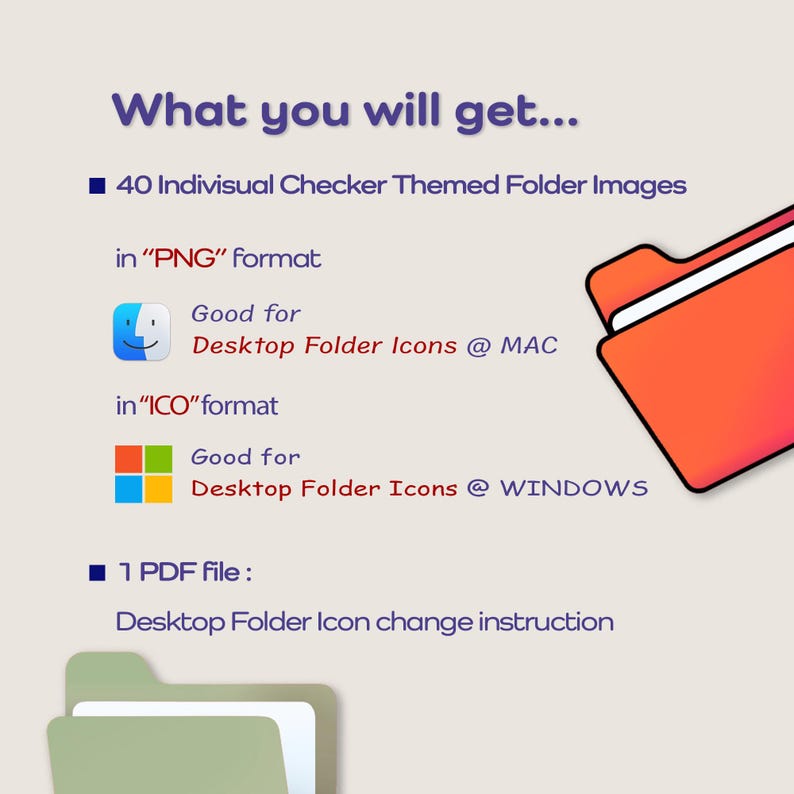 40 Desktop Folder Icons, Mac | PC Folder Icons , Desktop Aesthetic ...