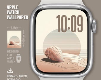 Digital Watch Wallpaper, Apple Watch Wallpaper, Boho Beach, Watch Face, Watch Background, Instant download, Watch Face, Digital Art