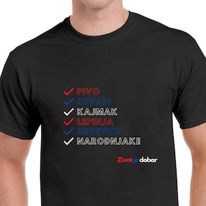 Serbian Checklist Unisex Heavy Cotton T-Shirt - Life is Good Shirt - Balkan Gift - Serbian Shirt - Poklon - Pivo Shirt - Funny Gift