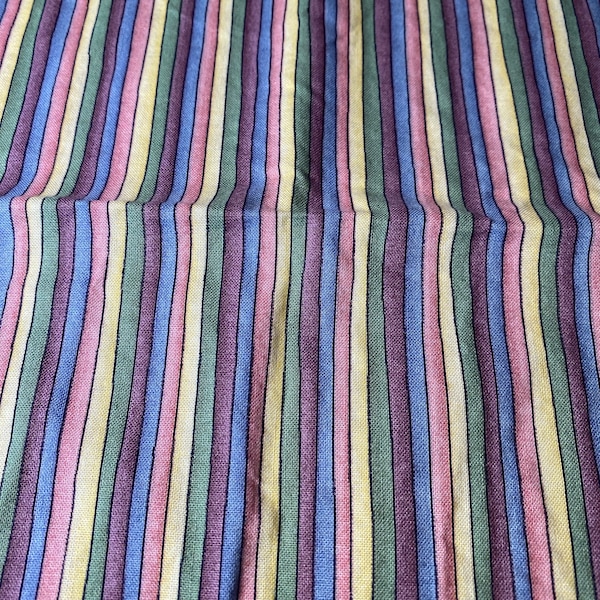 Debbie Mumm Muted Pastel Stripe Fabric - Sold by 1/2 yard