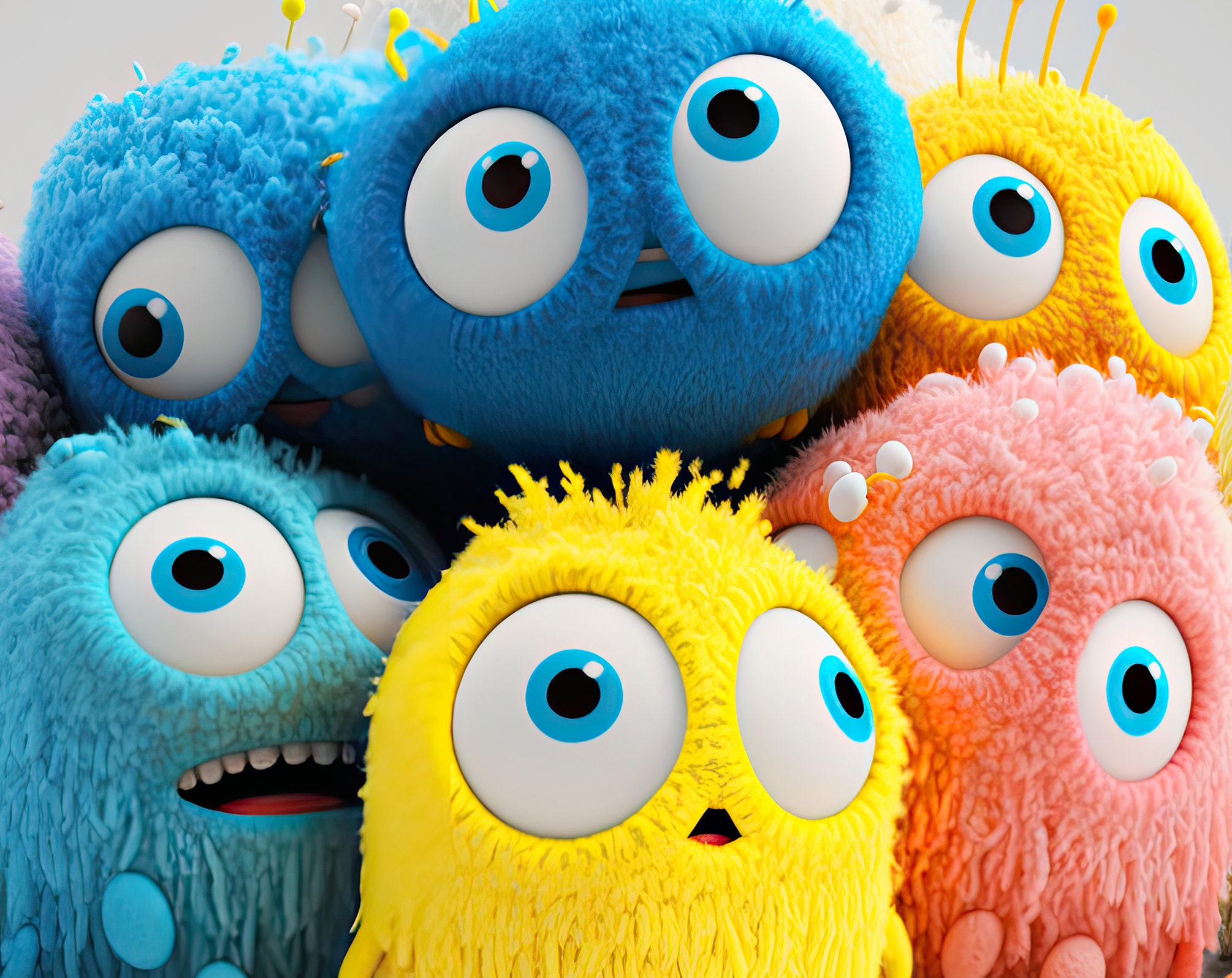 Midjourney AI Art Cute Aliens AI Generated Fine Art Poster AI Art