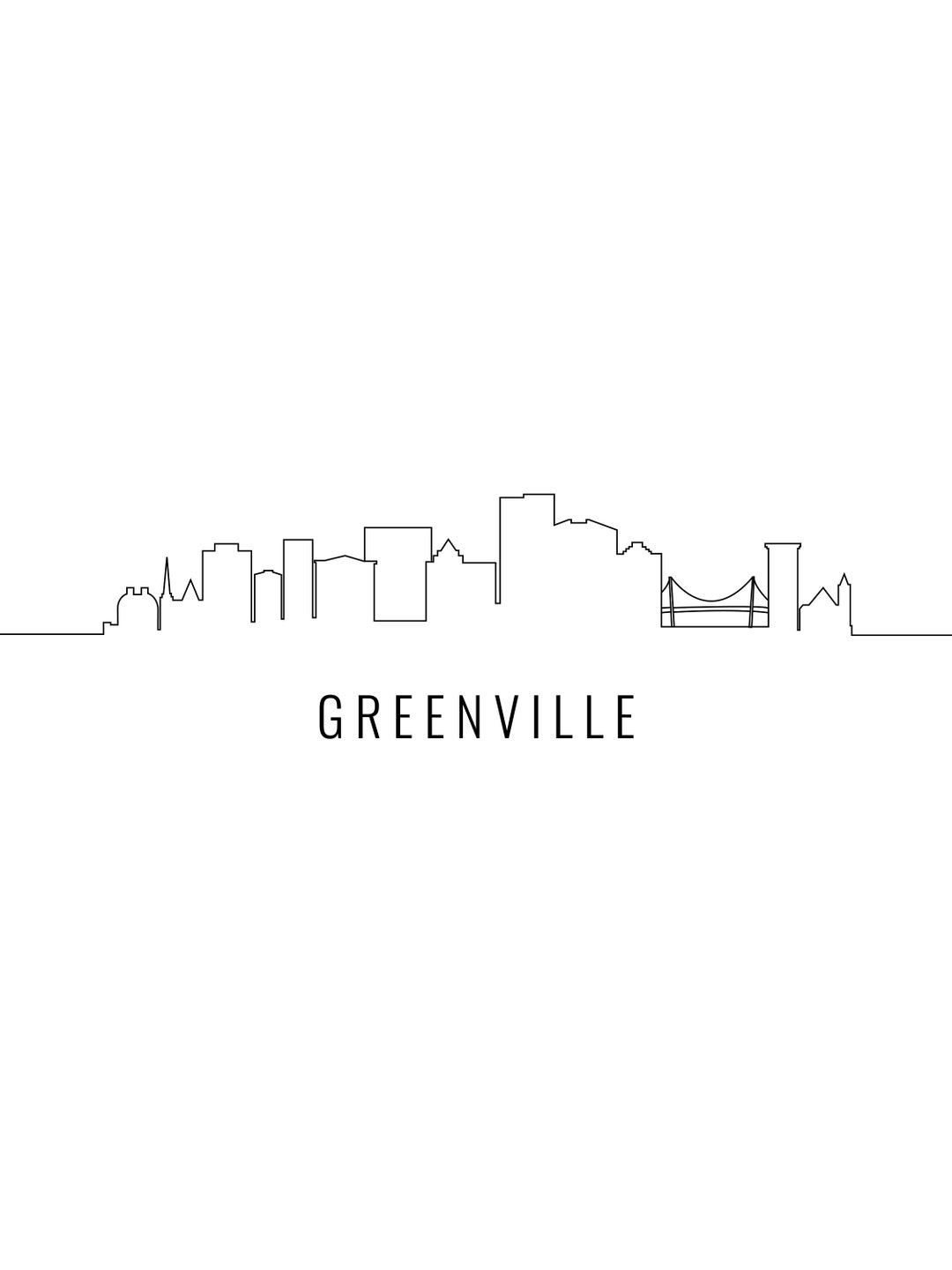 Greenville, SC Digital Download Printable Art Print Instant Download ...