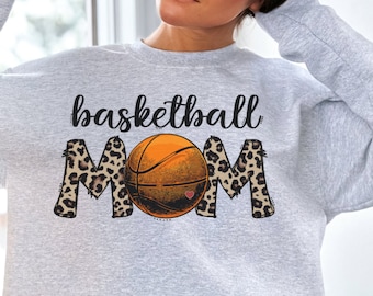 Basketball Mom Pullover, Leopard Print Gameday Shirt