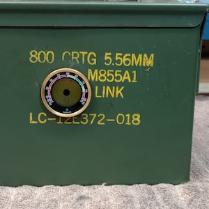 Ammo Can Humidor with Hygrometer and Boveda Holder
