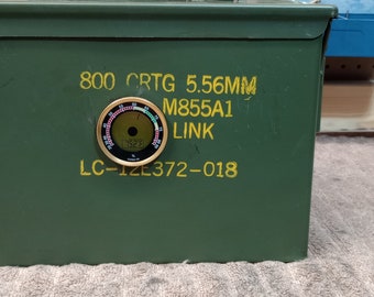 Ammo Can Humidor with Hygrometer and Boveda Holder