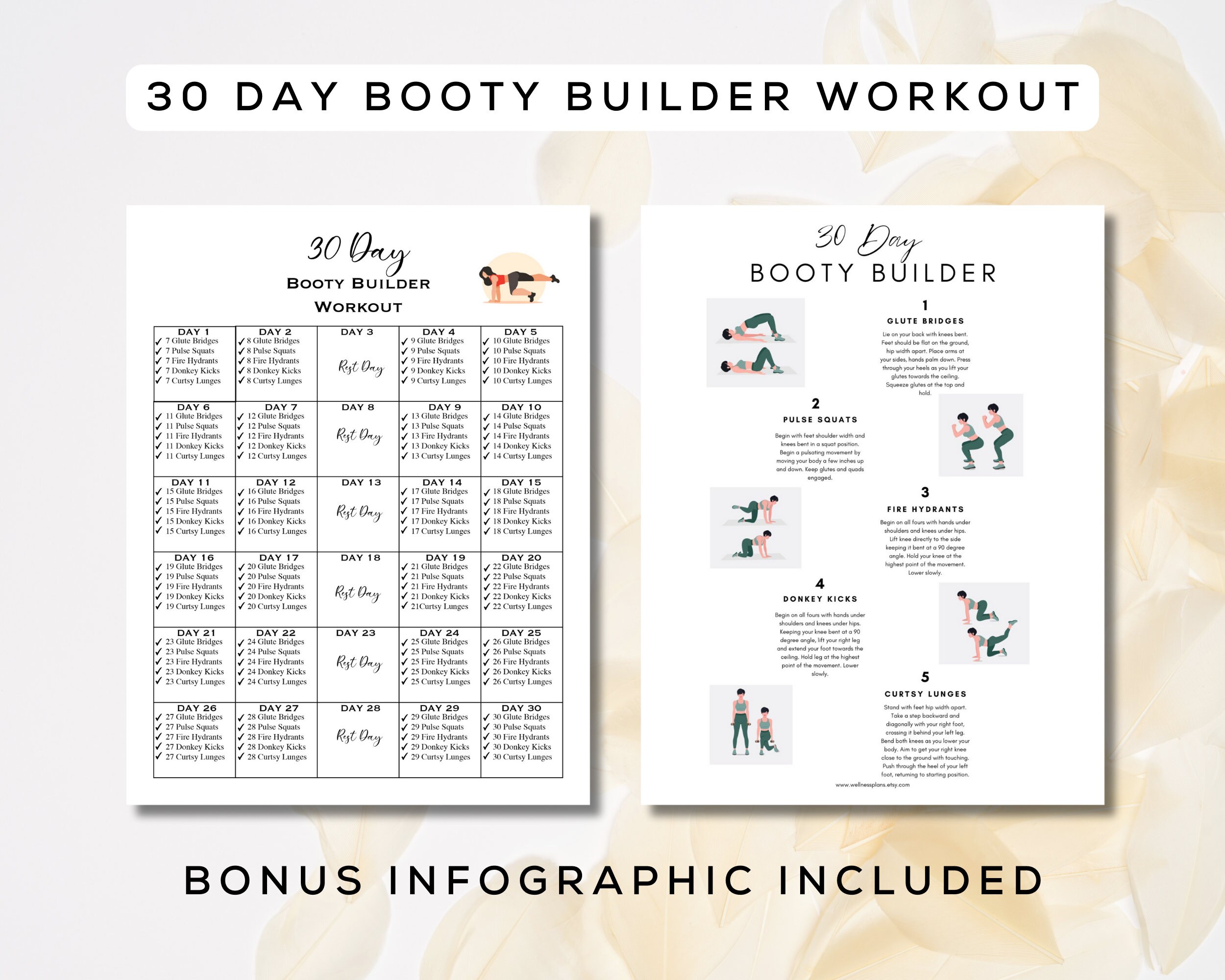 30 Day Dumbbell Workout Bundle Printable + Interactive Pdfs | 4 Workout ...