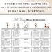 30 Day Wall Stretches Printable + Interactive PDF | Easy to Follow ...