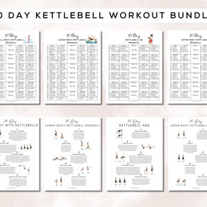 30 Day MEGA Workout Bundle Printable + Interactive Pdfs | 5 Bundles, 19 ...