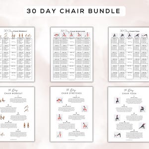 30 Day MEGA Workout Bundle Printable + Interactive Pdfs | 5 Bundles, 19 ...