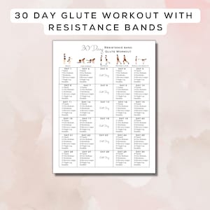 30 Day Resistance Band Workout Bundle Printable + Interactive PDF ...