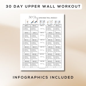 30 Day Wall Workout Bundle Printable + Interactive PDF | 6 Workout ...
