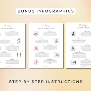 30 dagen stoeltrainingbundel afdrukbaar + interactieve pdf's | Makkelijk te volgen, beginnersvriendelijke training, digitale sportschoolgids | A4 + US Letter afbeelding 3