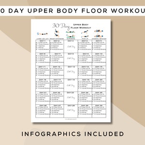 30 Day Floor Workout Bundle Printable + Interactive PDF | Easy to ...