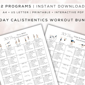 calisthenics workout calendar