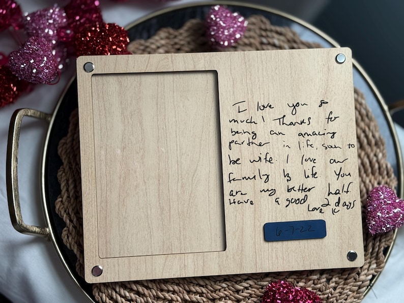 Personalized Handwriting Photo Frame, Engraved Keepsake - Etsy