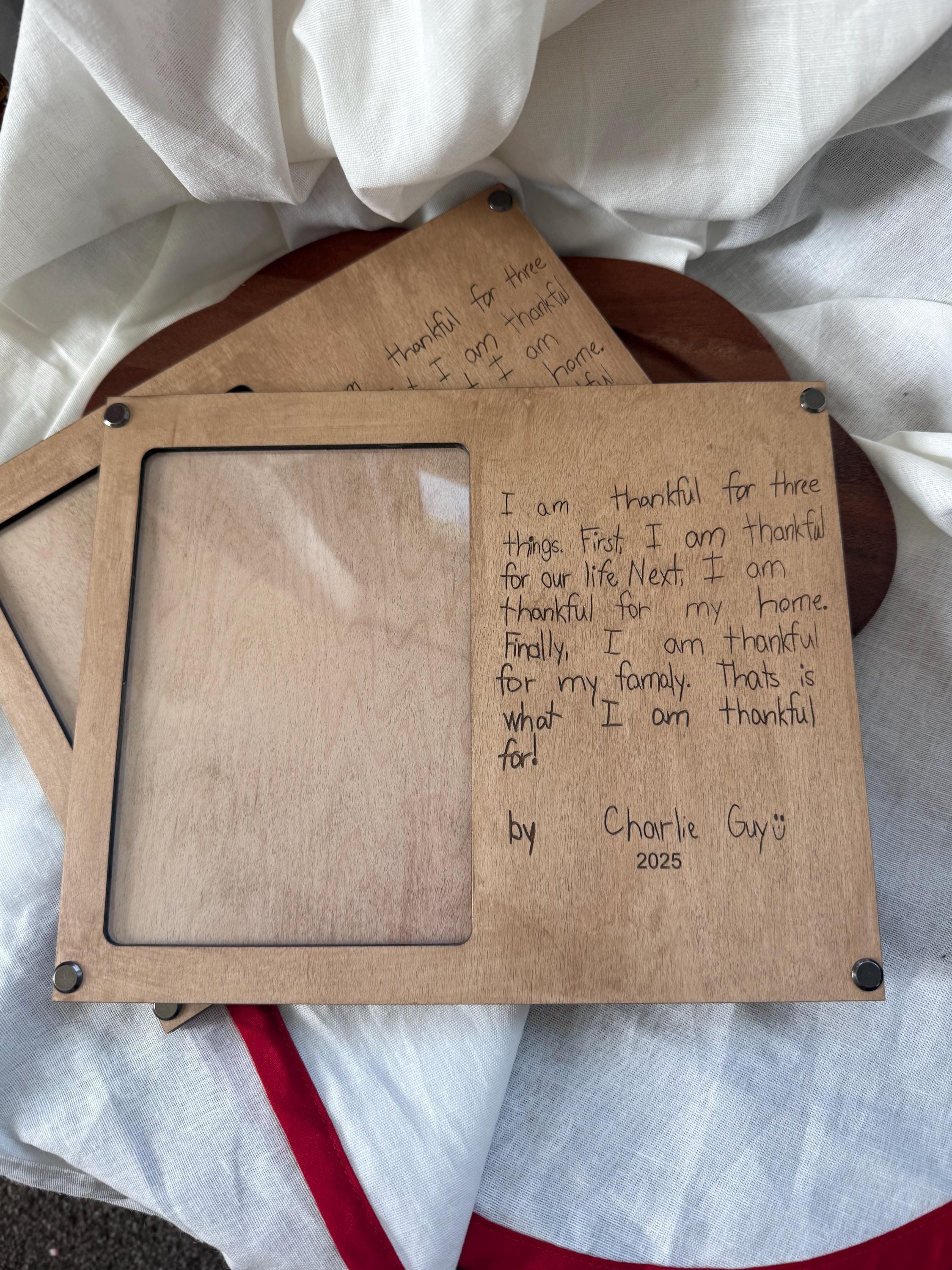 Personalized Handwriting Photo Frame, Engraved Keepsake - Etsy