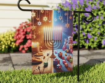 Chrismukkah Garden Flag: Holiday Celebration Banner