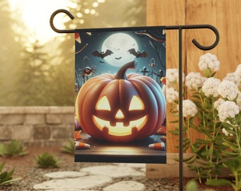 Jack-O'-Lantern Halloween Garden Flag: Spooky Kid-Friendly Decor