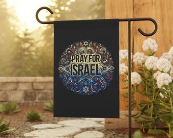 Star of David Garden Flag, Pray for Israel, Jewish Pride Decor