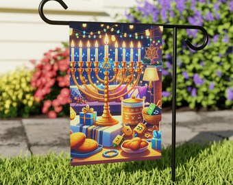 Chrismukkah Garden Flag: Christmas & Hanukkah Holiday Decor