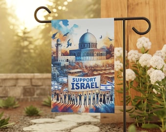 Support Israel Garden Flag, Jewish Pride Yard Sign
