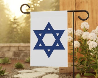 Star of David Garden Flag, Israel Support, Jewish Pride Decor
