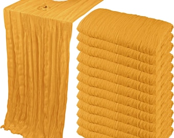 Romantic Chiffon Tablecloth Runner Ivory Cheesecloth Runner Wedding Reception Runner Bridal Shower Event Party Decor Gauze Table Runner Boho