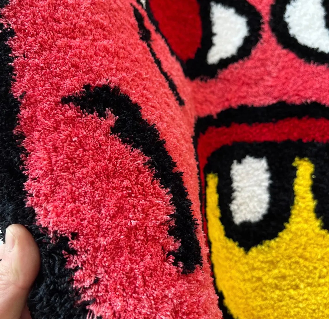 Cherry Bomb Rug Pink Handmade Tufted Carpet Room Decor Rug Small Rug ...