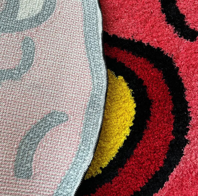 Cherry Bomb Rug Pink Handmade Tufted Carpet Room Decor Rug - Etsy