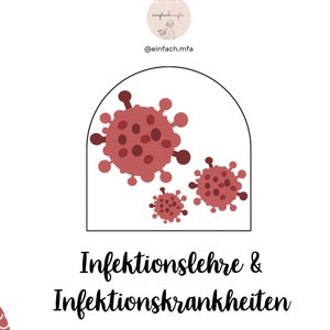 Infektionslehre & Infektionskrankheiten Lernzettel pdf 40 Seiten DIN-A5