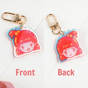Iridescent translucent keychain magical acrylic keychain rainbow keychain colorful phone charm cute kawaii accessories