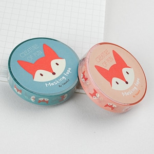 Cute fox washi tape kawaii washi tape cute animal decorative tape pastel washi tape set minimalist washi tape octopus gift cute stationery