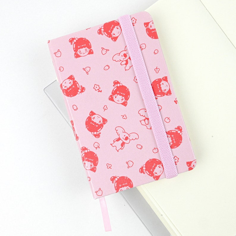 Pink Journal Notebook Cute Sketchbook A6 Notebook Leatherette Journal