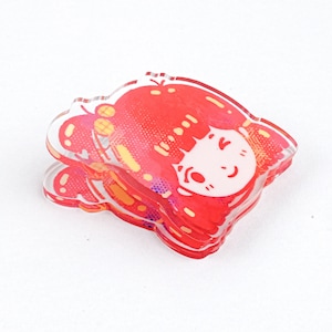 Cute girl binder clip kawaii journal clip cute planner clip