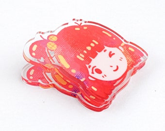 Cute girl binder clip kawaii journal clip cute planner clip