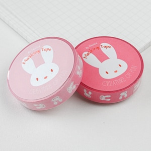 Niedliches Häschen Dekoband kawaii Washi Tape niedliches Tier Dekoband pastell Washi Tape Hase Geschenk niedliche Papeterie Hase Washi Tape rosa