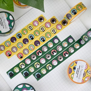 Cat washi tape Kawaii cute washi tape 15mm decorative tape cat lover gift