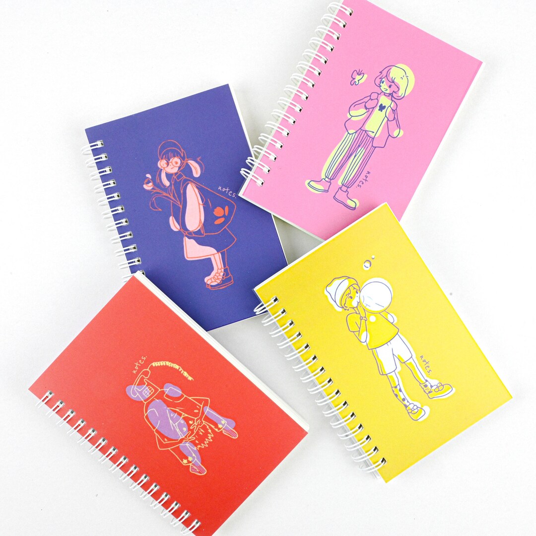 Colorful Dotted Notebook Cute A6 Dot Grid Journal Cute Spiral Notebook Pocket Diary Journal Mini