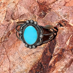 NAVAJO Jeff James Jr. ターコイズ 大ぶり 925 シルバー NAVAJO Jeff James Jr. ターコイズ 大ぶり 925 シルバー NAVAJO