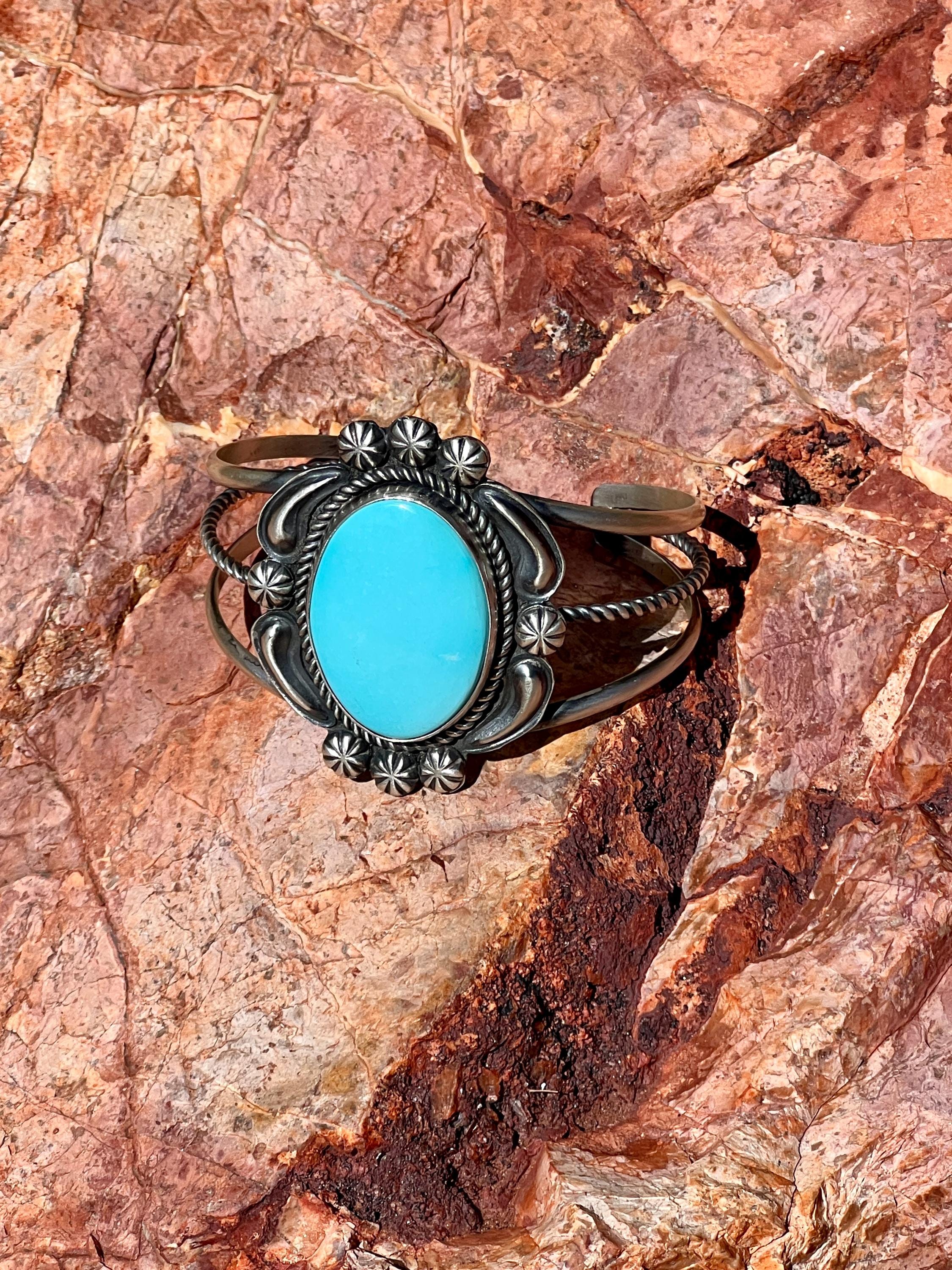 NAVAJO Jeff James Jr. ターコイズ 大ぶり 925 シルバー NAVAJO Jeff James Jr. ターコイズ 大ぶり 925 シルバー