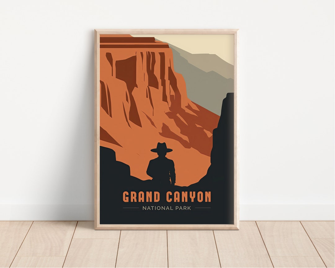 Grand Canyon Printable Travel Poster, Minimalist Design, National Park ...