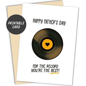 Biglietto stampabile per la festa del papà - Biglietto d'auguri divertente Punny, Design minimalista, Download digitale, Per la cronaca