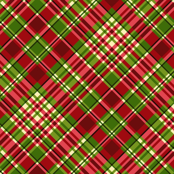 Tis the Season Green Red Plaid | Holiday Plaid Fabric | Art Loft | Studio E | Christmas Fabric by the Yard