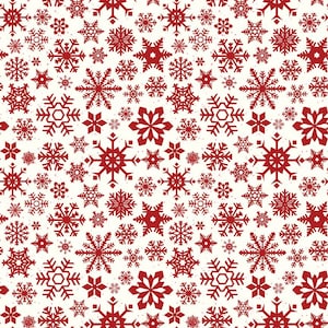 Mistelzweig und Stechpalme Schneeflocken Wolke | Weihnachtsstoff | von Bettler Bettler für Riley Blake | Weihnachtsstoff