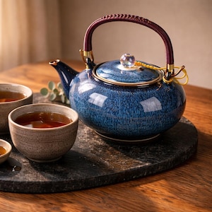 Ceramic Teapot  Glazed  for loose leaf- Tea Ceremony Gift  For Tea Lovers