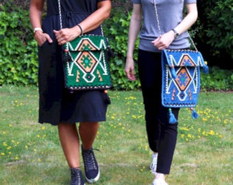 Handmade Hemp & Cotton Crossbody Bag: Eco-Friendly Festival Messenger