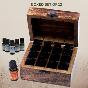 Eteriska oljeset: 12 aromaterapioljor med ask i mangoträ