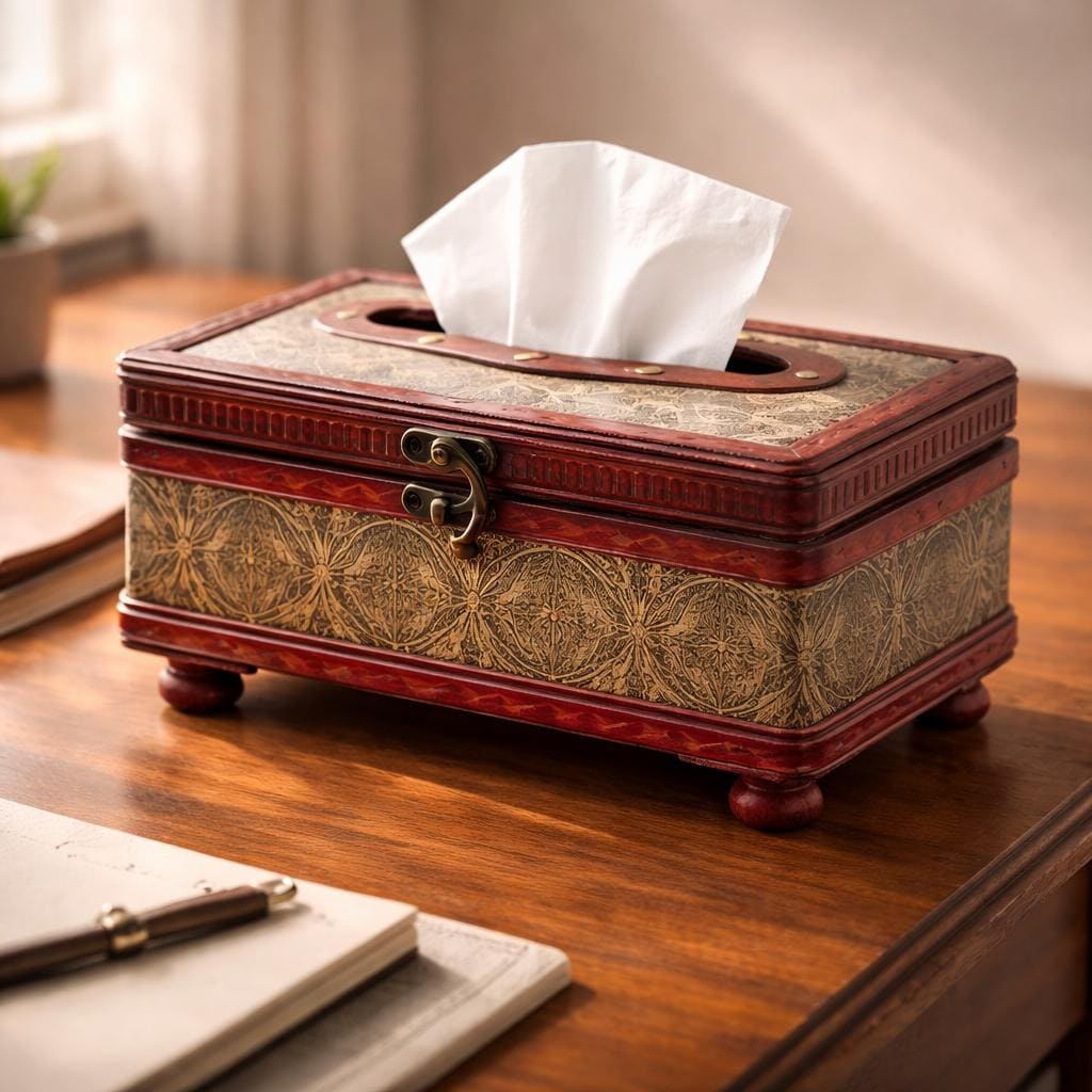 Vintage vergoldete Messing Seidenpapier Box Elegante Home Küchen geschirr Esstis