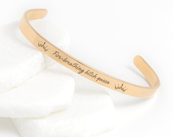 Fire-Breathing Bitch Queen - Throne of Glass Bracelet - Aelin Galathynius Jewelry - Sarah J Maas
